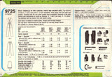 Simplicity 9725 Sewing Pattern Overall Pants Vest Size 12 Uncut Factory Folded
