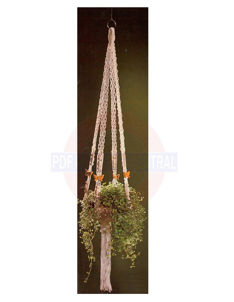butterfly macrame plant hanger Vintage 70s Macrame Butterfly Plant Hanger Pattern Instant Download PD – Patterns Central