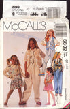 McCall's 6802 Sewing Pattern Children's Vest Shirt Skirt Pants Tie, Size 4-5-6 OR 10-12-14 Uncut Factory Folded