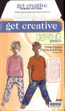 Get Creative 4005 Sewing Pattern Child's Pyjama 3-8 Uncut Factory Folded