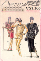 Neue Mode 21165 Draped Top with Sleeve Length Variations and Skirt in Three Lengths, Uncut, Factory Folded Sewing Pattern Multi Size 12-22