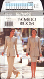 Butterick 3849 Noviello Bloom Lined Jacket with Front Overlay, Straight Skirt & Pants, Uncut, Factory Folded Sewing Pattern Plus Size 18-22