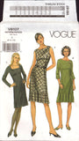 Vogue 8107 Princess Seam Dress with Neckline Variations and Lower Pleats, Uncut, Factory Folded Sewing Pattern Size 6-10