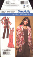 Simplicity 3894 Khaliah Ali Jacket, Knit Top, Pants and Skirt, Uncut, Factory Folded, Sewing Pattern Multi Size 10-18