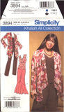 Simplicity 3894 Khaliah Ali Jacket, Knit Top, Pants and Skirt, Uncut, Factory Folded, Sewing Pattern Multi Size 10-18