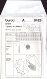Burda 8429 Asymmetrical Top with Fringe Trim or Self Ruffle, Uncut, Factory Folded, Sewing Pattern Multi Plus Size 10-22