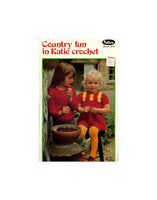 Patons 304 Country Fun - Eight 70s Crochet Patterns for Girls' Clothes Instant Download PDF 20 pages
