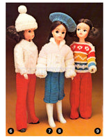 Patons C.38 23 Vintage 70s Knitted and Crocheted Doll Clothes Patterns for varying sized cm dolls, Instant Download PDF 44 pages