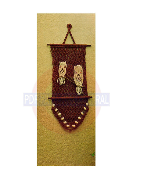 70s "Look Who's Looking At You" Macrame Hanging Pattern Instant Download PDF 2 pages plus 5 pages with extra information about knots