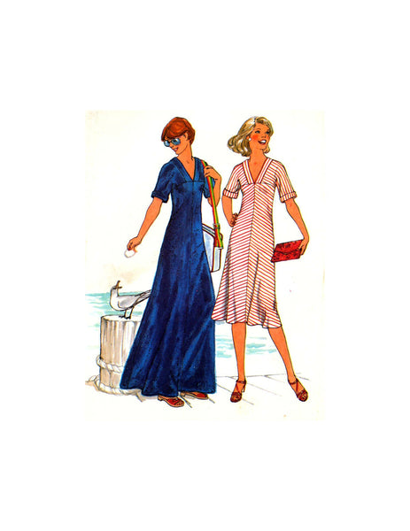 Simplicity 7968 Bias Pullover Dress in Two Lengths, Uncut, Factory Folded, Sewing Pattern Size 10