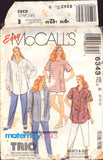 McCall's 6343 Sewing Pattern Maternity Shirt Top Pants Size 8-10-12 Uncut Factory Folded