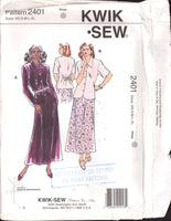 Kwik Sew 2401 Sewing Pattern Blouse Skirt XS-S-M-L-XL Uncut Factory Folded