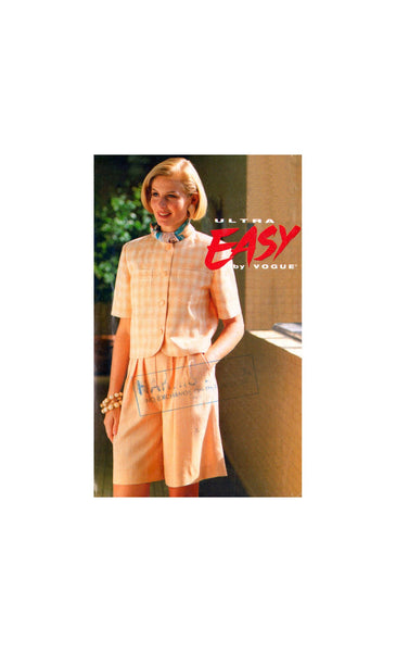 Vogue 8373 Easy Top and Shorts, Uncut, Factory Folded, Sewing Pattern Sizde 12-16