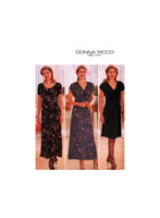 Butterick 5829 Donna Ricco Lined Dress with Empire Waist and A-line Skirt, Uncut, Factory Folded Sewing Pattern Size 6-10