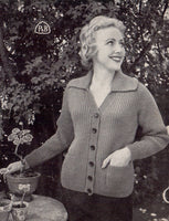 Patons 609 - 50s Knitting Patterns for Jumpers, Cardigans and Vests for Women Instant Download PDF 20 pages