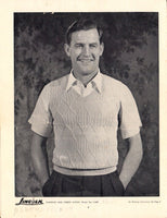 Lincoln 705 - 50s Knitting Patterns for Men's Pullovers, Waistcoats and Vests Instant Download PDF 16 pages