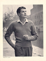 Lincoln 768 - Six 50s Knitting Patterns for Men's Sweaters and Cardigan Instant Download PDF 20 pages