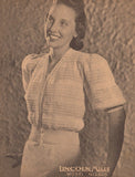 Lincoln Mills Knitting Book No. 930 - Vintage 40s - 8 Knitting Patterns Jackets Instant Download PDF 20 pages