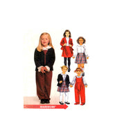 McCall's 2498 Child's Unlined Jacket, Overalls, Blouse and Pull-On Skirt, Uncut, Factory Folded Sewing Pattern Size 3-5