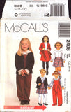 McCall's 2498 Child's Unlined Jacket, Overalls, Blouse and Pull-On Skirt, Uncut, Factory Folded Sewing Pattern Size 3-5