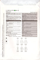 Vogue 8107 Princess Seam Dress with Neckline Variations and Lower Pleats, Uncut, Factory Folded Sewing Pattern Size 6-10