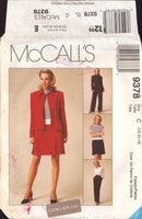 McCall's 9378 Jones New York Jacket, Pants and Skirt, Uncut, Factory Folded Sewing Pattern Size 10-12-14