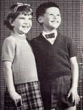 Patons 751 - 60s Knitting Patterns for Boys' and Girls' Jumpers and a Cardigan Instant Download PDF 20 pages