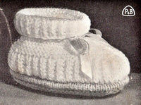 Patons Craft Book No. C.15 - Vintage 50s - 21 Knitting Patterns Baby Bootees Instant Download PDF 20 pages