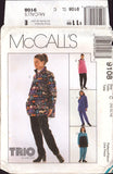 McCall's 9108 Sewing Pattern Vest Top Pants Size 6-8-10 or 10-12-14 Uncut Factory Folded