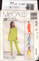 McCall's 8721 Sewing Pattern Women's Pants Tunic Skirt 8-10-12 Uncut Factory Folded