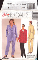 McCall's 8979 Sewing Pattern Jacket Pants Size 4-6-8 or 10-12-14 Uncut Factory Folded