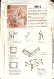 Simplicity 9643 Sewing Pattern Chair Cover Pillow Cover Quilt Dust Ruffle Etc Uncut Factory Folded