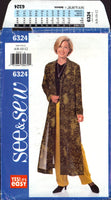 See&Sew 6324 Sewing Pattern Duster Pants Size 8-10-12 Uncut Factory Folded