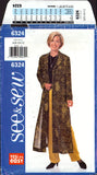 See&Sew 6324 Sewing Pattern Duster Pants Size 8-10-12 Uncut Factory Folded