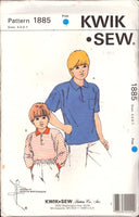 Kwik Sew 1885 Sewing Pattern Boys' Shirts Size 4-5-6-7 Uncut Factory Folded