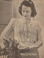 Lincoln Mills Knitting Book No. 930 - Vintage 40s - 8 Knitting Patterns Jackets Instant Download PDF 20 pages