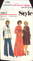 Style 1407 Maternity Wear: Dress in Two Lengths or Tunic Top, Uncut, Factory Folded Sewing Pattern Size 12