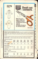 Simplicity 5279 Pullover Shirt Dress with Notched Collar, Long Sleeves and Sash, Uncut, Factory Folded Sewing Pattern Size 12-16