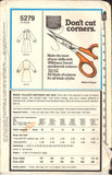 Simplicity 5279 Pullover Shirt Dress with Notched Collar, Long Sleeves and Sash, Uncut, Factory Folded Sewing Pattern Size 12-16