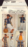 Simplicity 6885 Jacket, Top, Pants, Shorts and Wrap Skirt, Uncut, Factory Folded Sewing Pattern Size 12