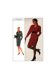 Simplicity 8824 Dennis Goldsmith Mock Wrap Dress with or without Belt, Uncut, Factory Folded Sewing Pattern Size 14