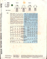 Vogue American Designer 1410 Albert Nipon Blouson Dress with Pleated Skirt, Uncut, Factory Folded Sewing Pattern Size 16