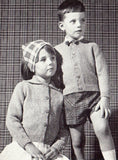 Patons 751 - 60s Knitting Patterns for Boys' and Girls' Jumpers and a Cardigan Instant Download PDF 20 pages