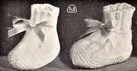 Patons Craft Book No. C.15 - Vintage 50s - 21 Knitting Patterns Baby Bootees Instant Download PDF 20 pages