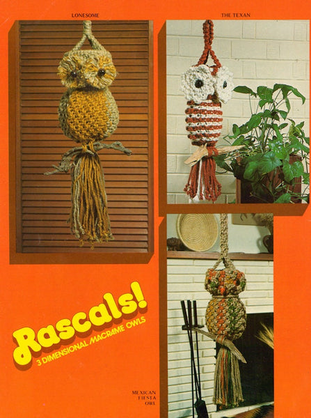 Macramé Elegance 1970s Vintage Macrame Pattern PDF Ebook Beginner Easy  Macrame Pattern Book 70s Pot Plant Hanger Owl Owls Hanging Table 