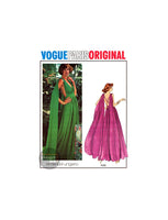 70s Evening Goddess Dress, Bust 31.5" (80 cm), 32.5" (83 cm) or 34" (87 cm) Vogue Paris Original 1135, Vintage Sewing Pattern Reproduction