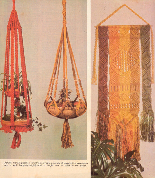 70s hanging plants Vintage 70s Hanging Three