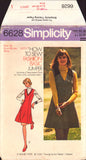 Simplicity 6628 Princess Seamed, V-Neckline Jumper, Uncut, Factory Folded Sewing Pattern Size 10