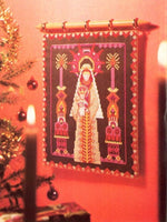 Vintage 70s Tapestry Christmas Angel Wall Hanging Instant Download PDF 2 +2 pages