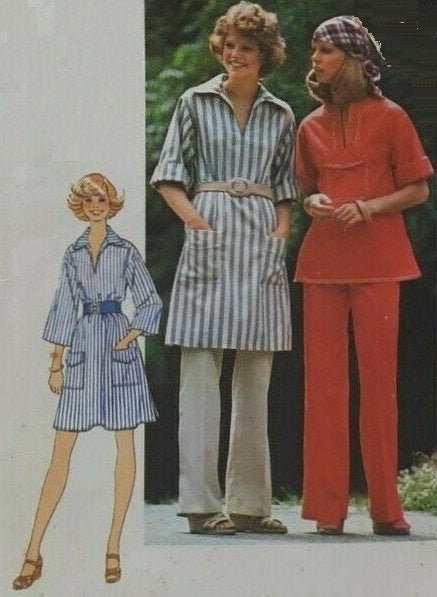 Simplicity 7250 Sewing Pattern Pullover Dress, Top Pants Size 12 Uncut Factory Folded